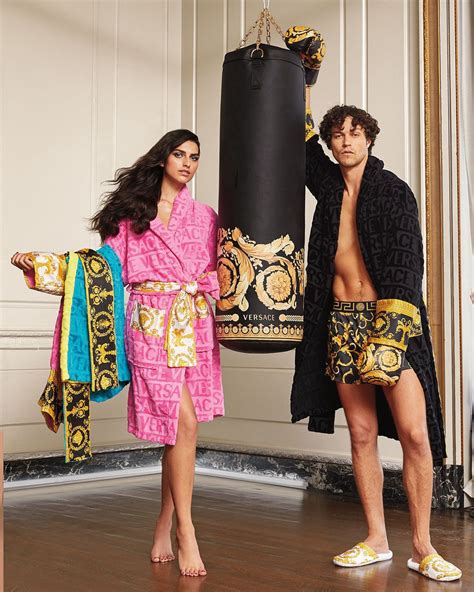 kimono versace|men's versace robe.